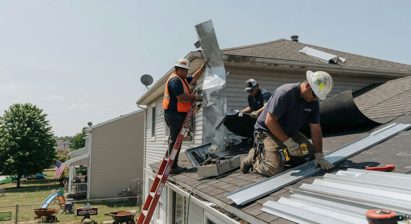 Storm Damage Metal Roof Repair in South Haven, MN